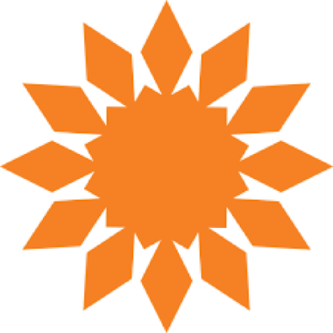 Oranje zonvormig logo van Sonnevelt Opleidingen